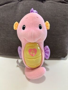 Fisher Price Plush Pink Musical Seahorse Toy
